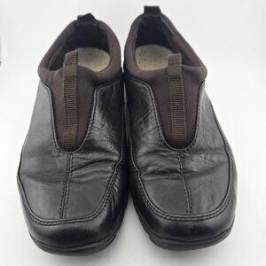 Easy Spirit ES Anthea DK Brn Leather & Fabric Loafers Women’s Size 8 | Slip Ons